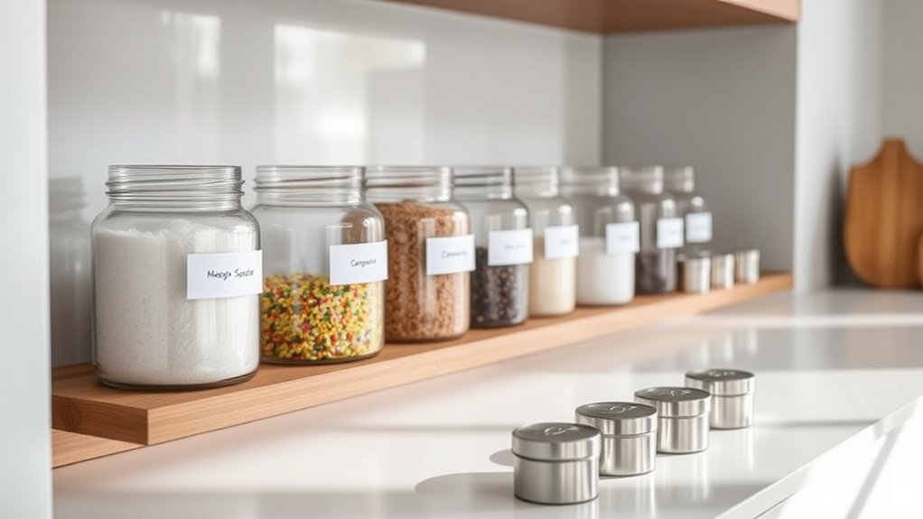 organized airtight ingredient storage