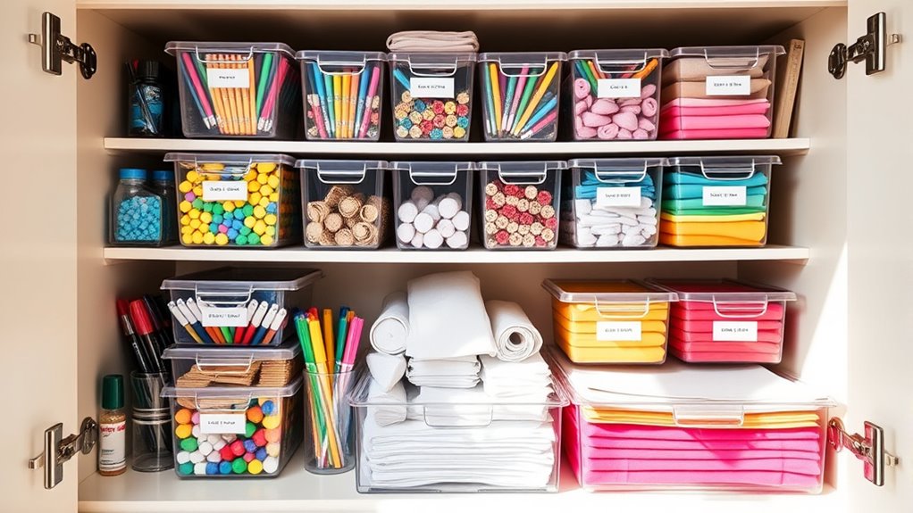 organized calm creative space