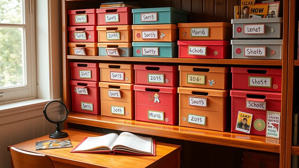 organized child keepsake storage