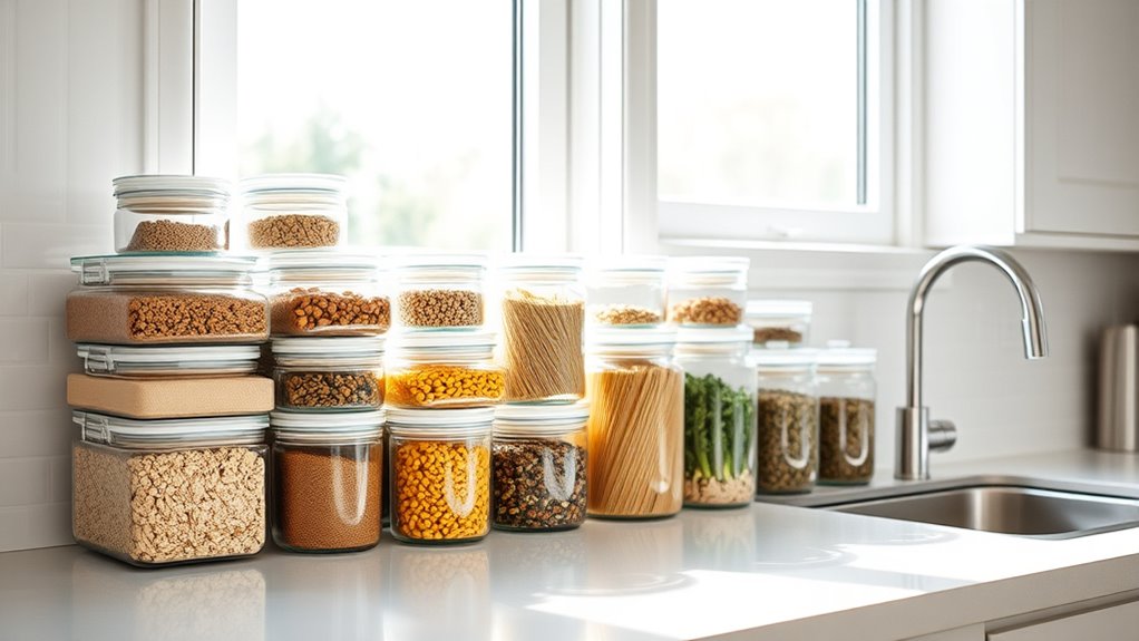 organized clear container storage
