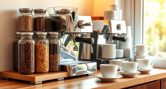 organized coffee tea corner