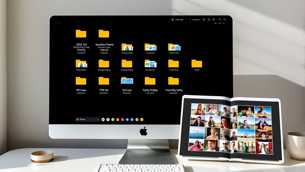 organized descriptive photo filing