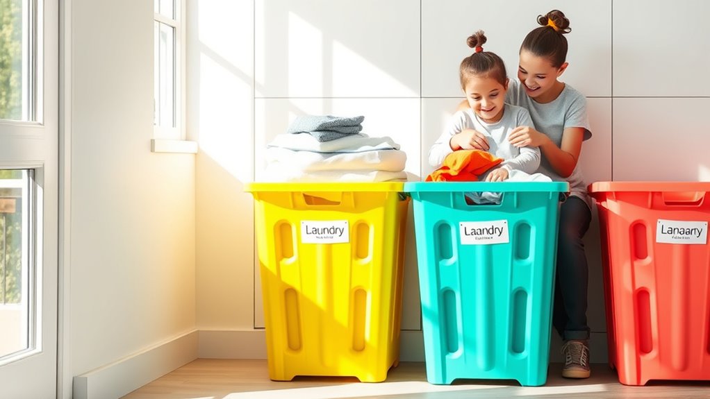 organized family laundry system