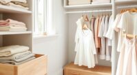 organized minimal kids closet