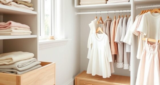 organized minimal kids closet