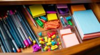 organized office supply storage