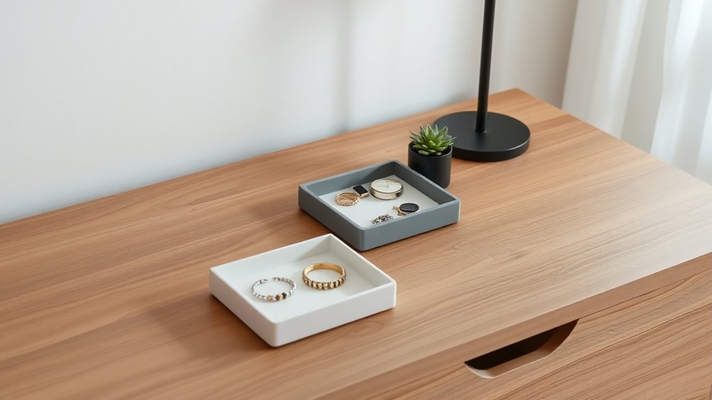 organized personalized bedroom surfaces