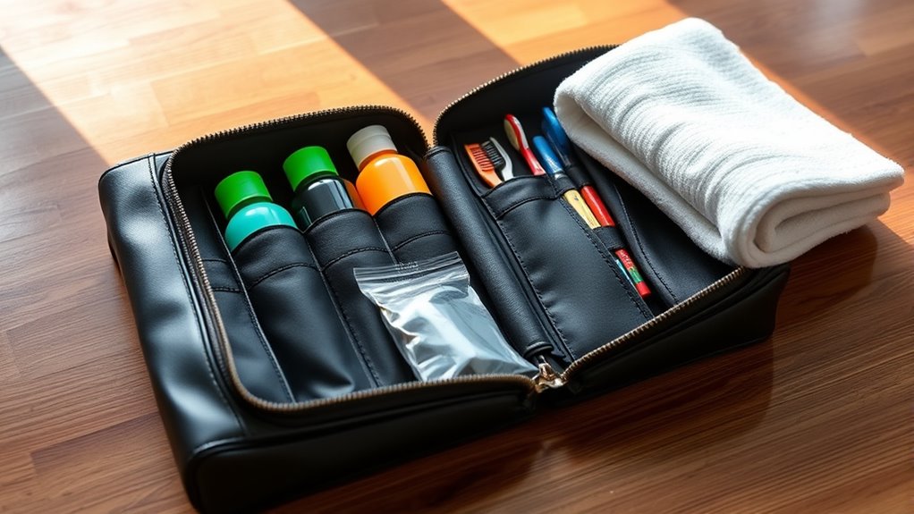 organized travel toiletry kit