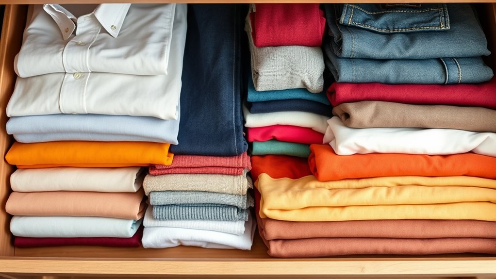 organized wrinkle free clothing storage