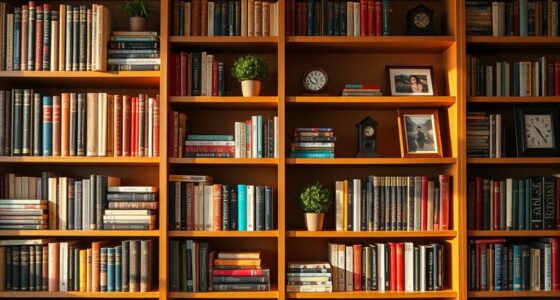organizing books and displays