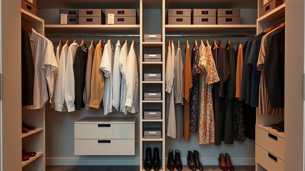 personal closet zone organization
