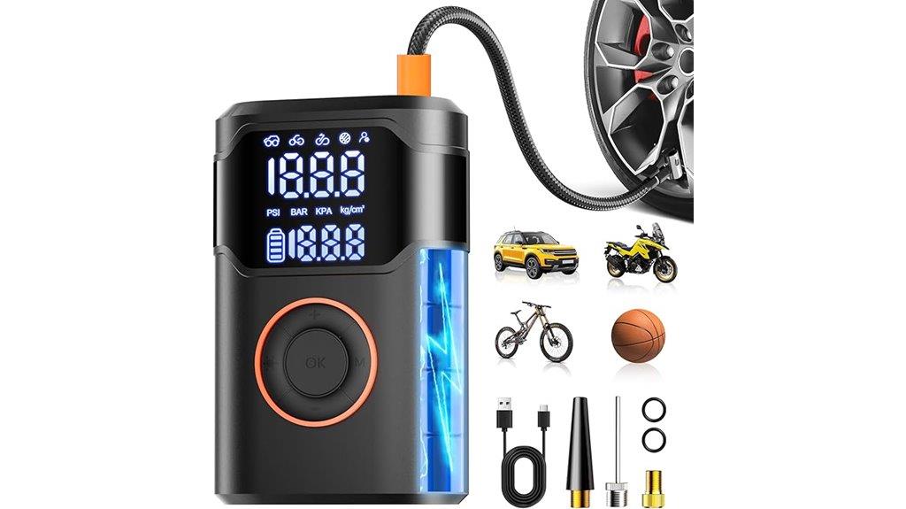 portable inflator with gauge