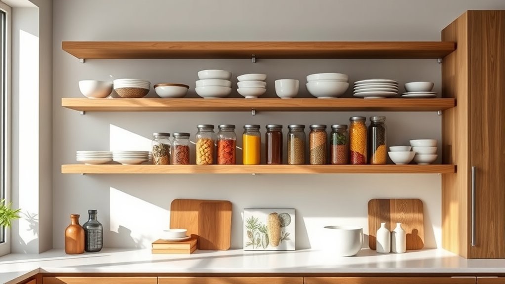 purposeful balanced shelf organization