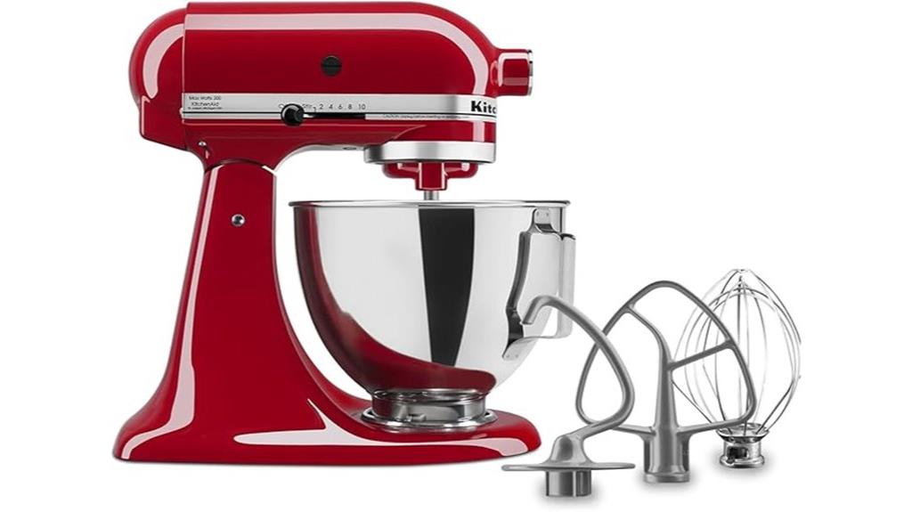 red kitchenaid mixer