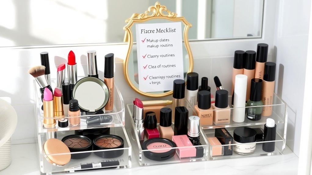 regular makeup inspection routine