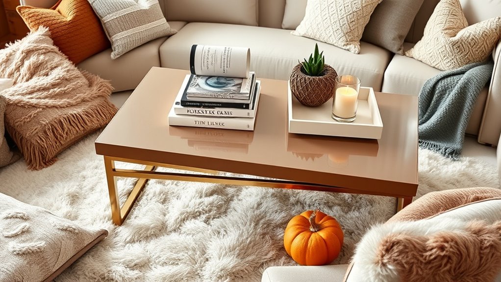 seasonal decor keeps coffee table fresh