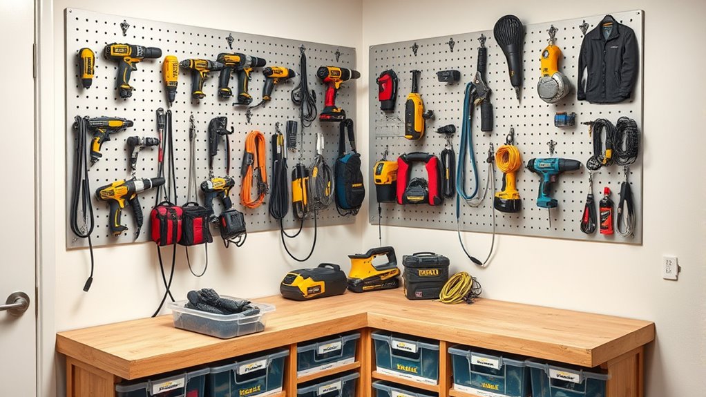 secure power tool storage
