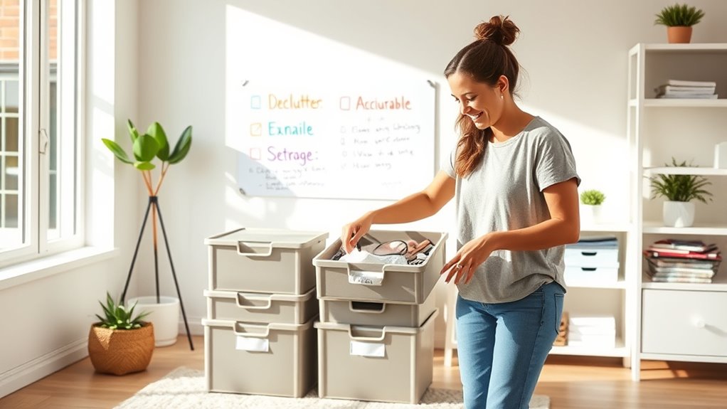 set realistic decluttering objectives