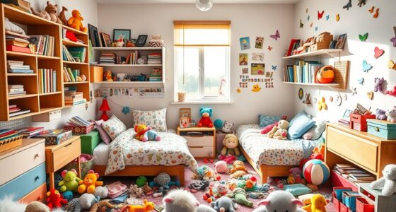 shared kids room organization