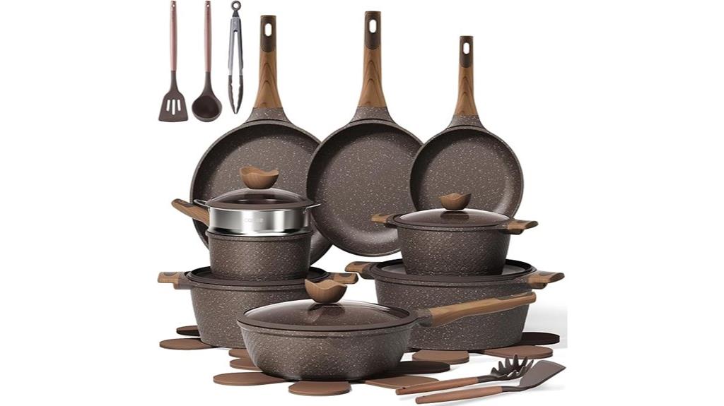 six piece non stick cookware set