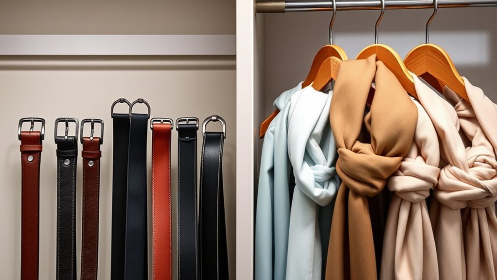 stylish tangle free scarf storage