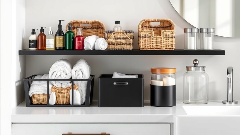 stylish textured organized storage