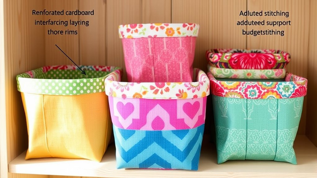 support fabric bin stability