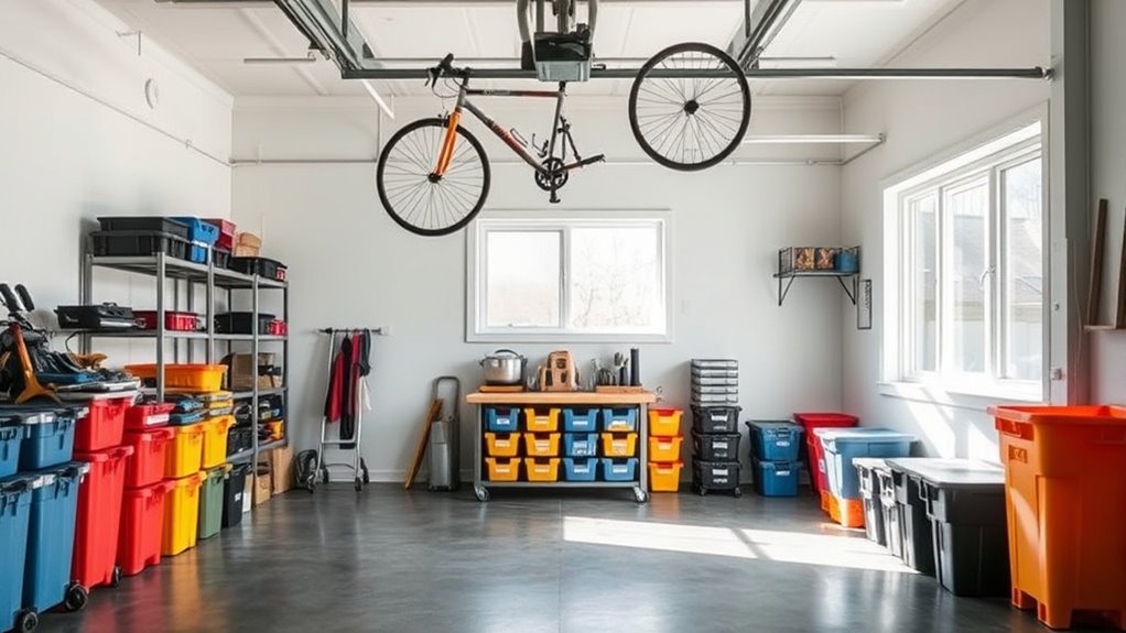 thorough garage cleaning and organization