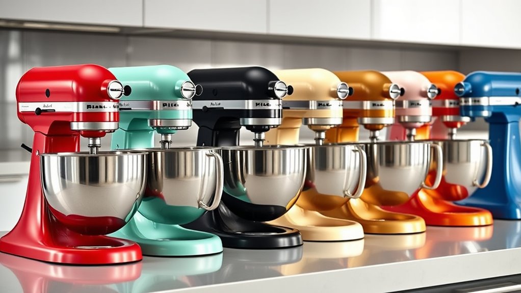 top kitchenaid mixer colors