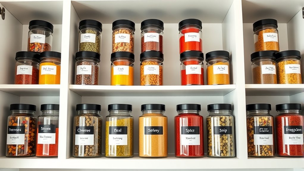 transparent labeled space saving storage