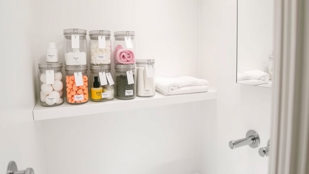 use clear labeled storage