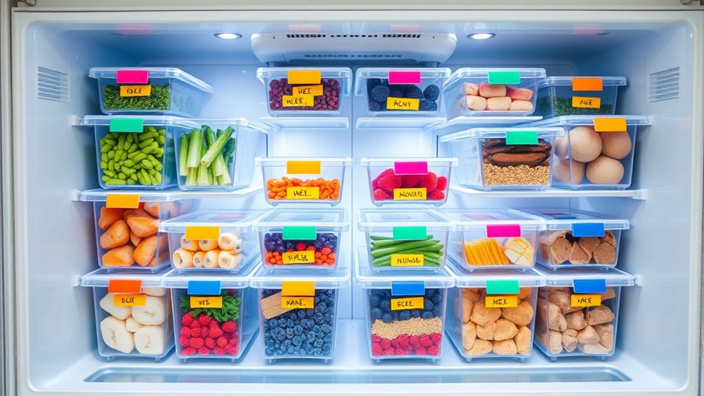 use transparent storage containers