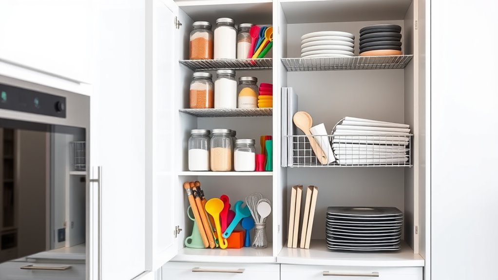 vertical baking tool storage