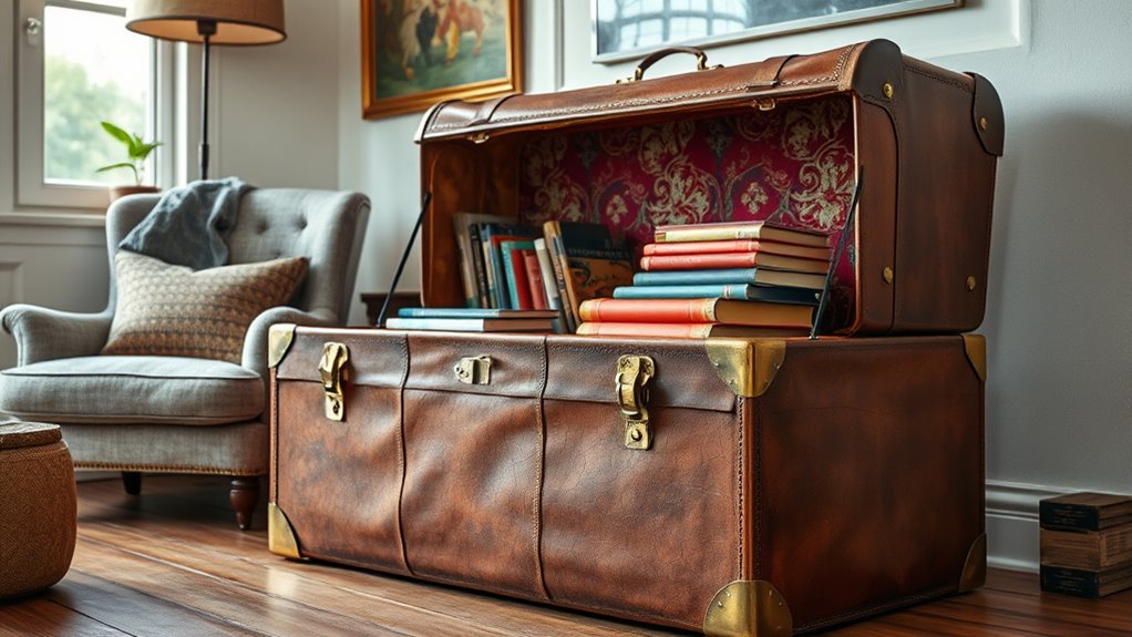 vintage luggage storage ideas