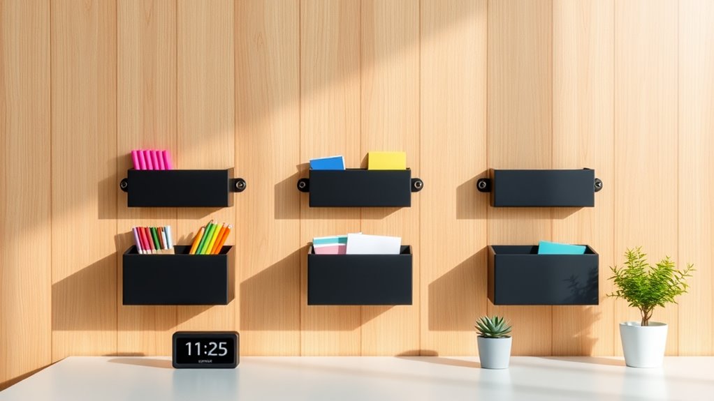 wall mounted bins organization