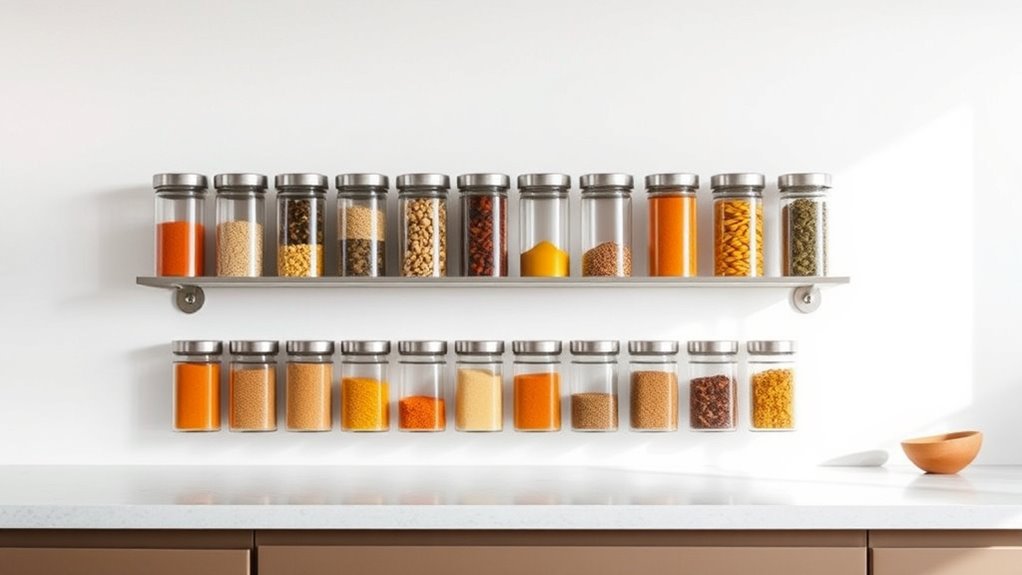 wall mounted spice rack installation