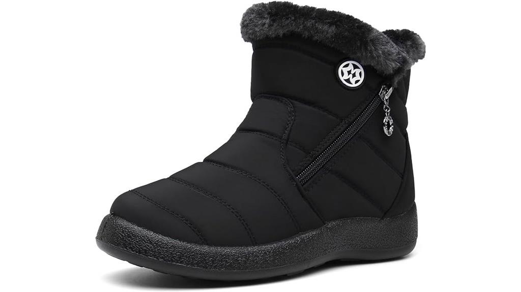 warm fur lined snow boots