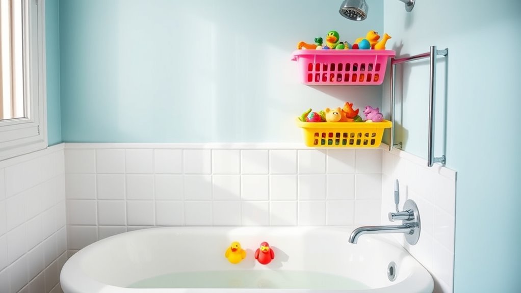water draining bath storage solutions