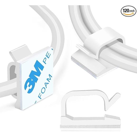 120 Pcs Cable Wire Clips for Management and Organization