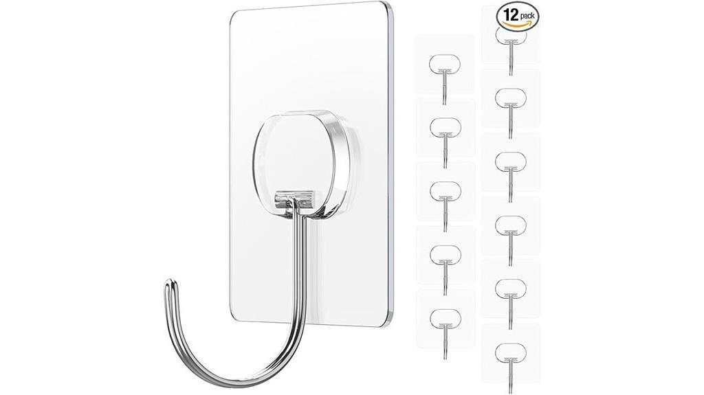 12 pack large adhesive hooks