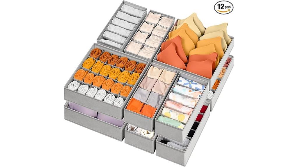 12 pack sock drawer dividers