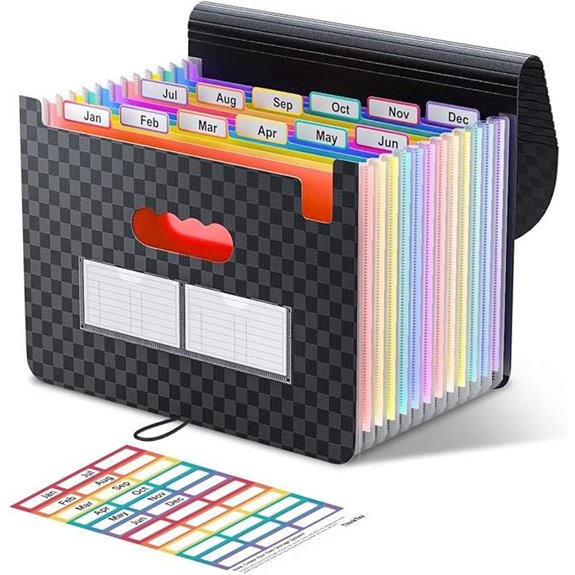 ThinkTex Accordion File Organizer with 12 Pockets