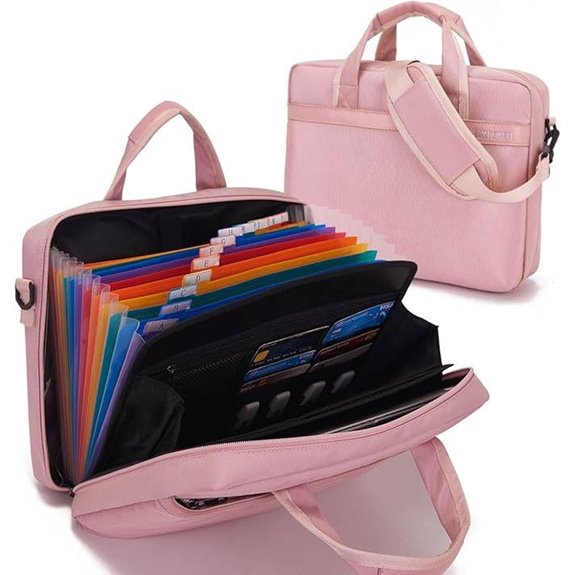 BARDOLPH 12-Pocket Accordion File Folder with Handle