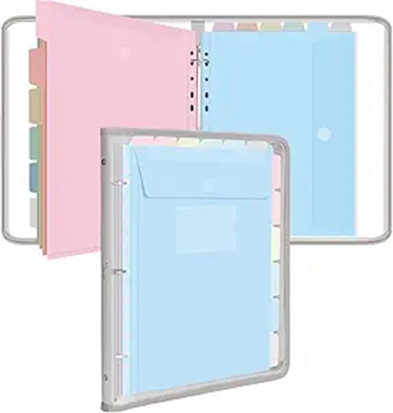 Uquelic 12-Pocket PVC Zipper Document Organizer