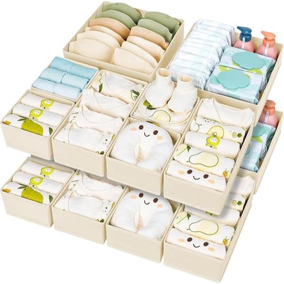 DIMJ 15-Pack Drawer Organizers for Closet and Dresser