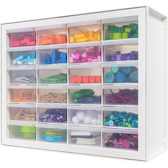 IRIS 24-Drawer Plastic Storage Organizer