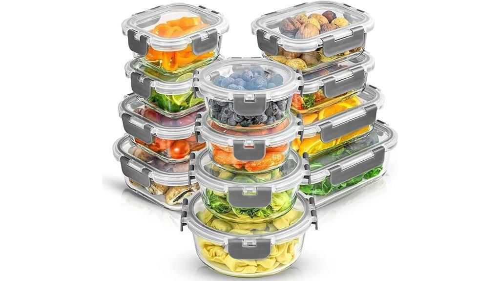 24 piece glass storage set