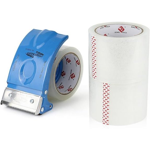 3-Inch Clear Packing Tape with Dispenser