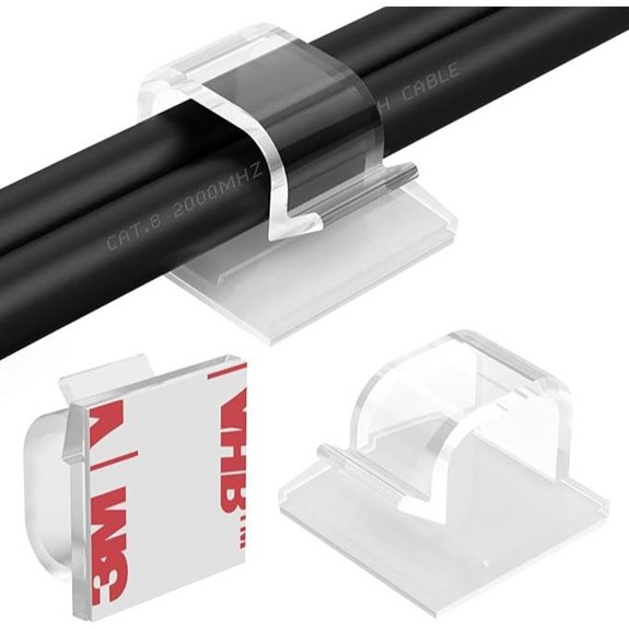 Large Cable Clips 40pcs with Adhesive Tape