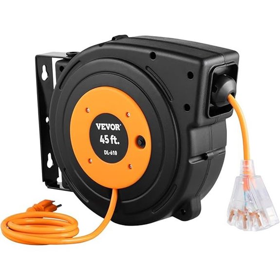 VEVOR 45FT Retractable Extension Cord Reel